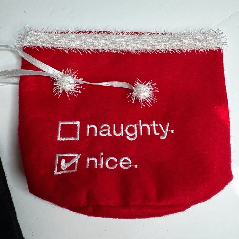 Naughty Or Nice Christmas Bucket Stocking Set Holiday Party Decorations